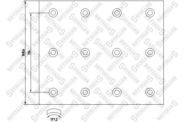 Brake Lining Kit, drum brake (85-01107-SX)
