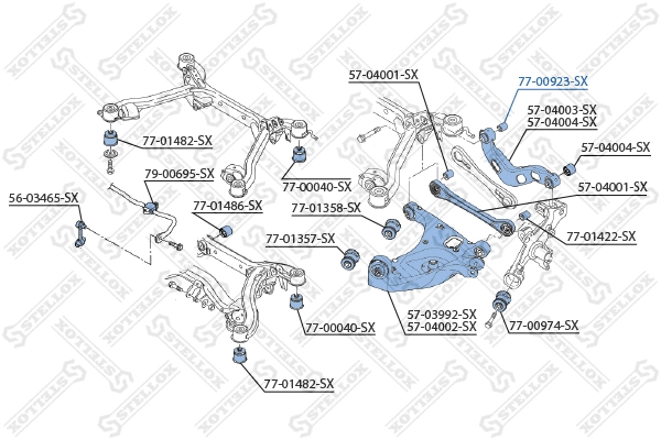 Mounting, control/trailing arm