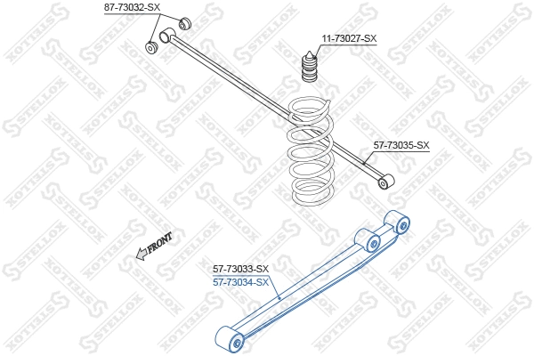 Control/Trailing Arm, wheel suspension (57-73034-SX)
