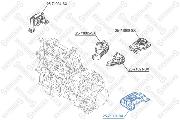 Mounting, engine