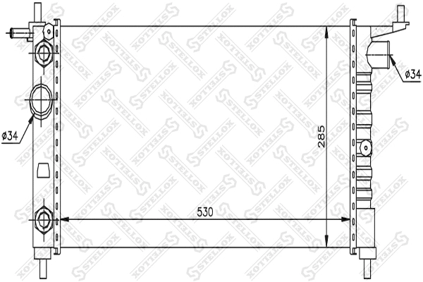 Radiator, engine cooling (10-26072-SX)