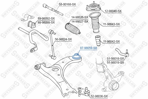 Mounting, control/trailing arm