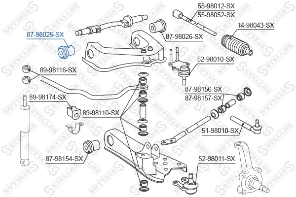 Mounting, control/trailing arm