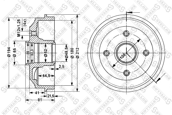 Brake Drum (6025-3705-SX)