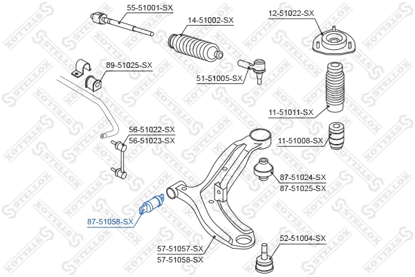 Mounting, control/trailing arm