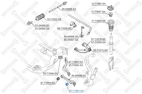 Mounting, control/trailing arm