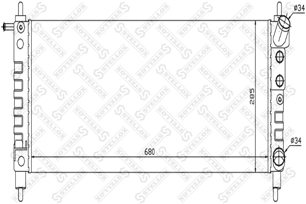 Radiator, engine cooling (10-26076-SX)