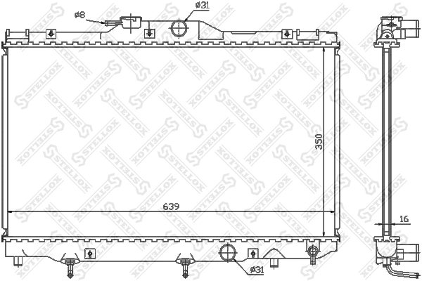 Radiator, engine cooling (10-26299-SX)
