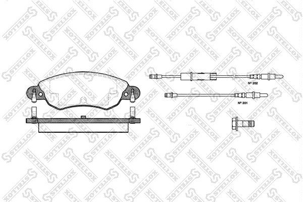 Brake Pad Set, disc brake (840 004-SX)