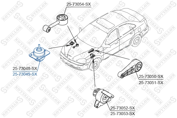 Mounting, engine (25-73049-SX)