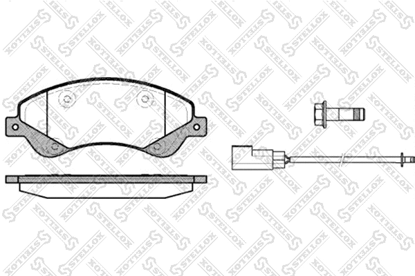 Brake Pad Set, disc brake (1262 002L-SX)