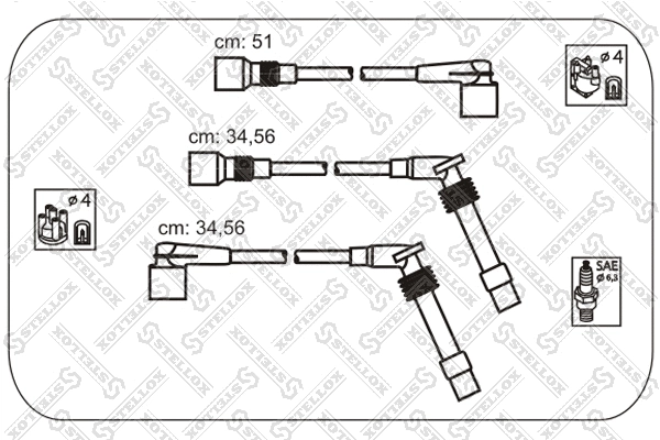 Ignition Cable Kit (10-38538-SX)