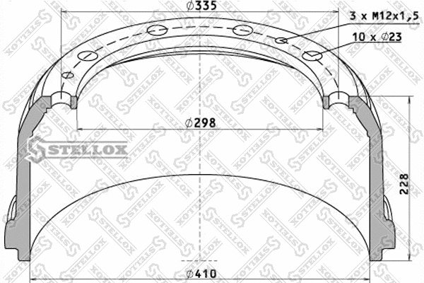 Brake Drum (85-00015-SX)