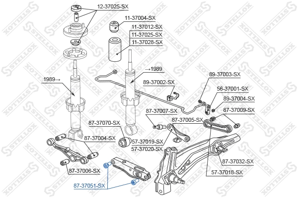 Mounting, control/trailing arm