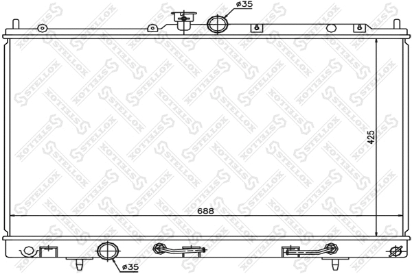 Radiator, engine cooling (10-25348-SX)