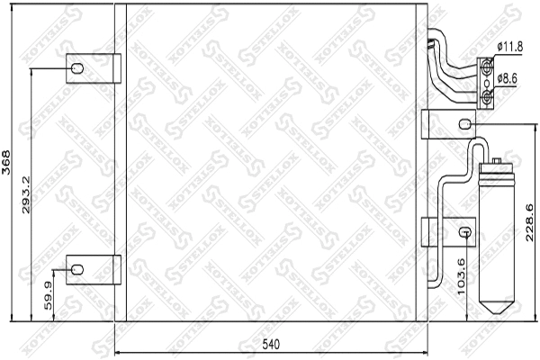 Condenser, air conditioning (10-45492-SX)