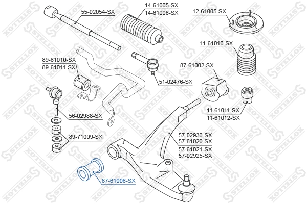 Mounting, control/trailing arm