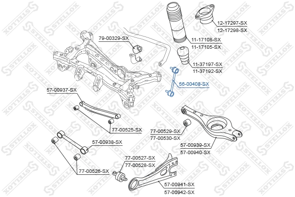 Link/Coupling Rod, stabiliser bar (56-00408-SX)