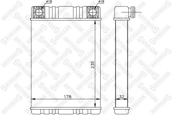 Heat Exchanger, interior heating (10-35144-SX)