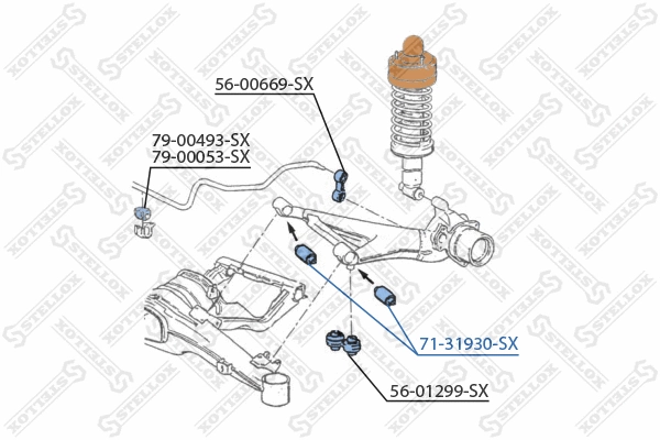 Mounting, control/trailing arm