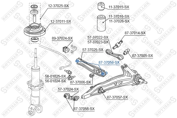 Mounting, control/trailing arm