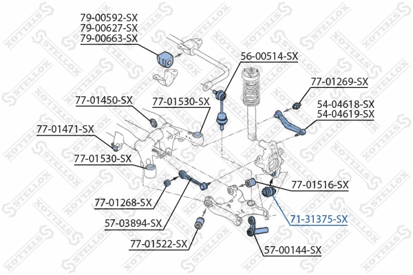 Mounting, control/trailing arm