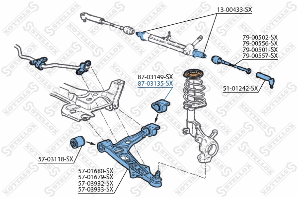 Mounting, control/trailing arm