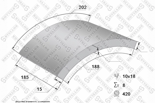 Brake Lining Kit, drum brake (85-01242-SX)