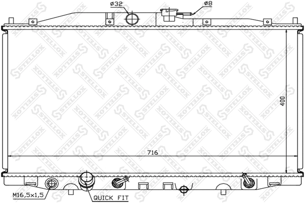 Radiator, engine cooling (10-26669-SX)
