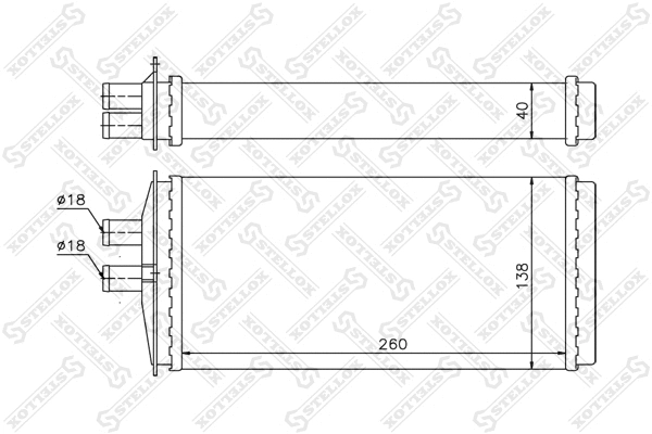 Heat Exchanger, interior heating (10-35109-SX)