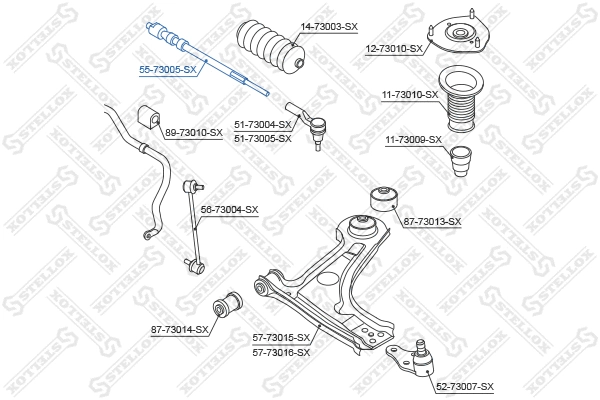 Inner Tie Rod (55-73005-SX)