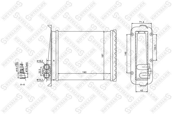 Heat Exchanger, interior heating (10-35023-SX)