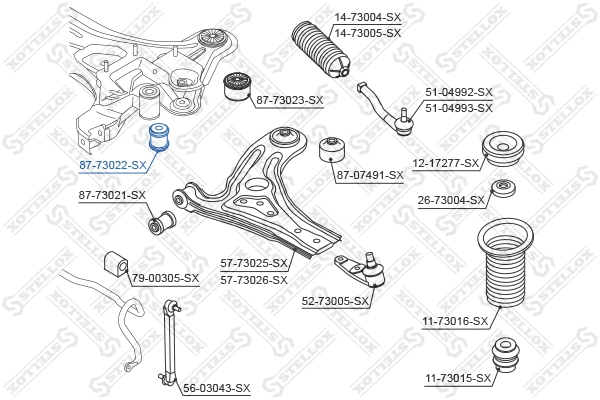 Mounting, control/trailing arm