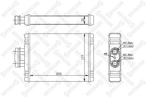 Heat Exchanger, interior heating (10-35114-SX)