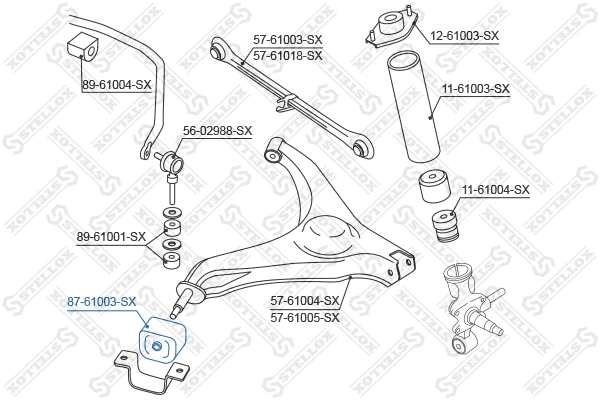 Mounting, control/trailing arm