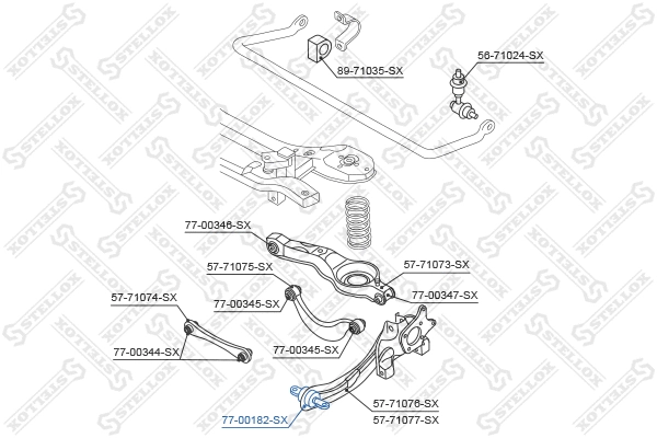 Mounting, control/trailing arm (77-00182-SX)