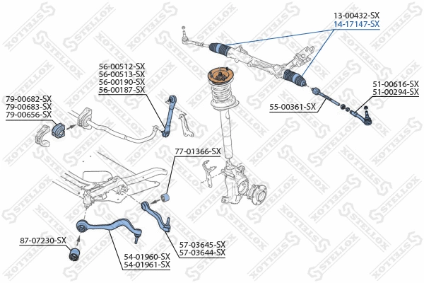 Bellow, steering (14-17147-SX)