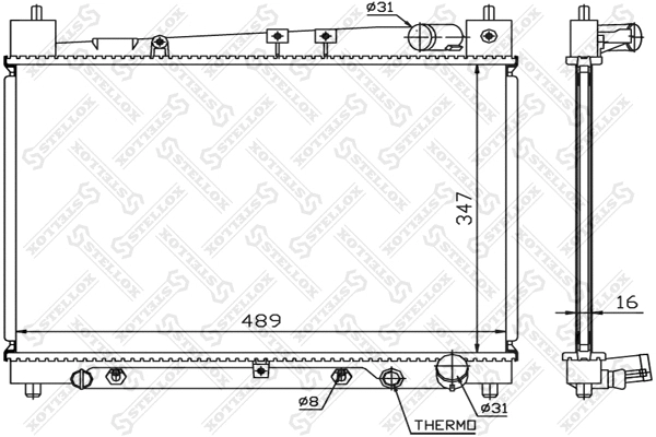 Radiator, engine cooling (10-25151-SX)