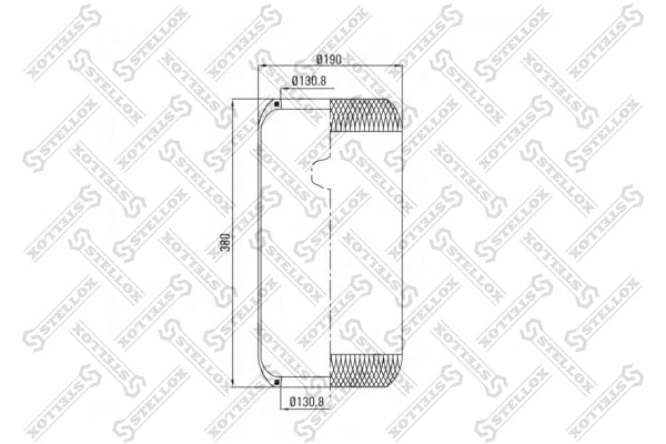 Bellow, air suspension (90-36336-SX)