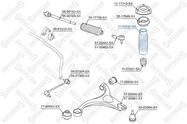 Protective Cap/Bellow, shock absorber (11-53030-SX)