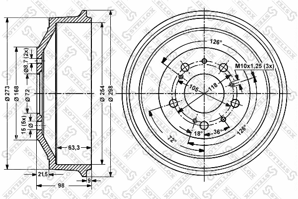 Brake Drum (6026-9906-SX)