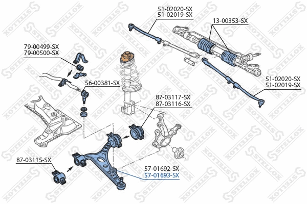Control/Trailing Arm, wheel suspension