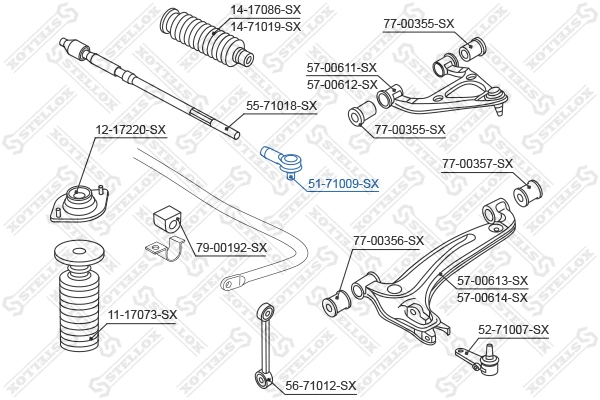 Tie Rod End (51-71009-SX)
