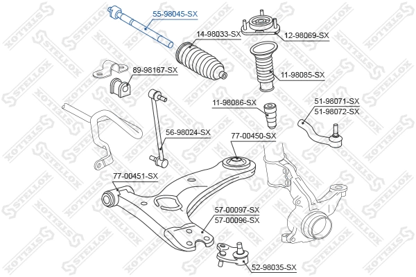 Inner Tie Rod (55-98045-SX)