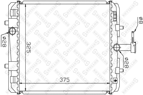 Radiator, engine cooling (10-26358-SX)