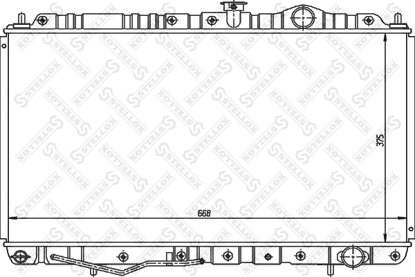 Radiator, engine cooling (10-25954-SX)