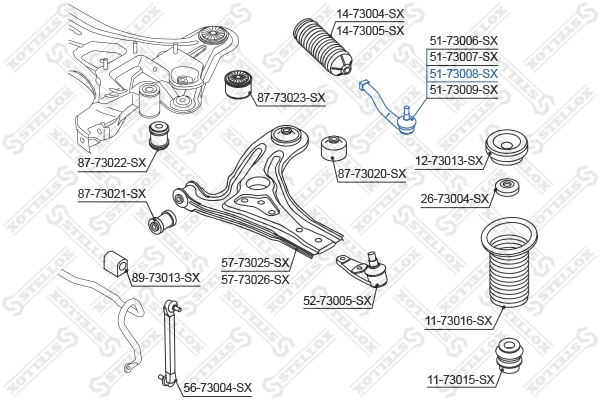 Tie Rod End (51-73008-SX)