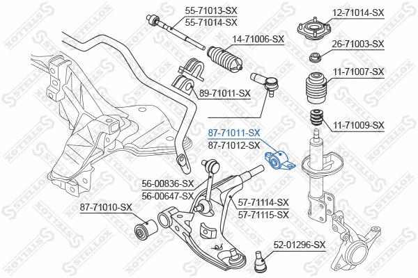Mounting, control/trailing arm