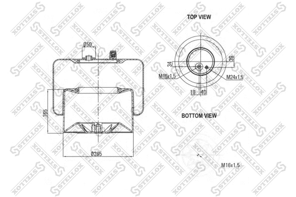 Bellow, air suspension (90-41834-SX)