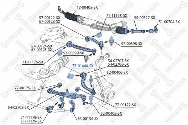 Mounting, control/trailing arm (77-01444-SX)